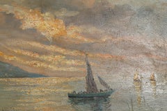 At Sea, Impressionist Seascape Oil Painting by M. Colombo Visena