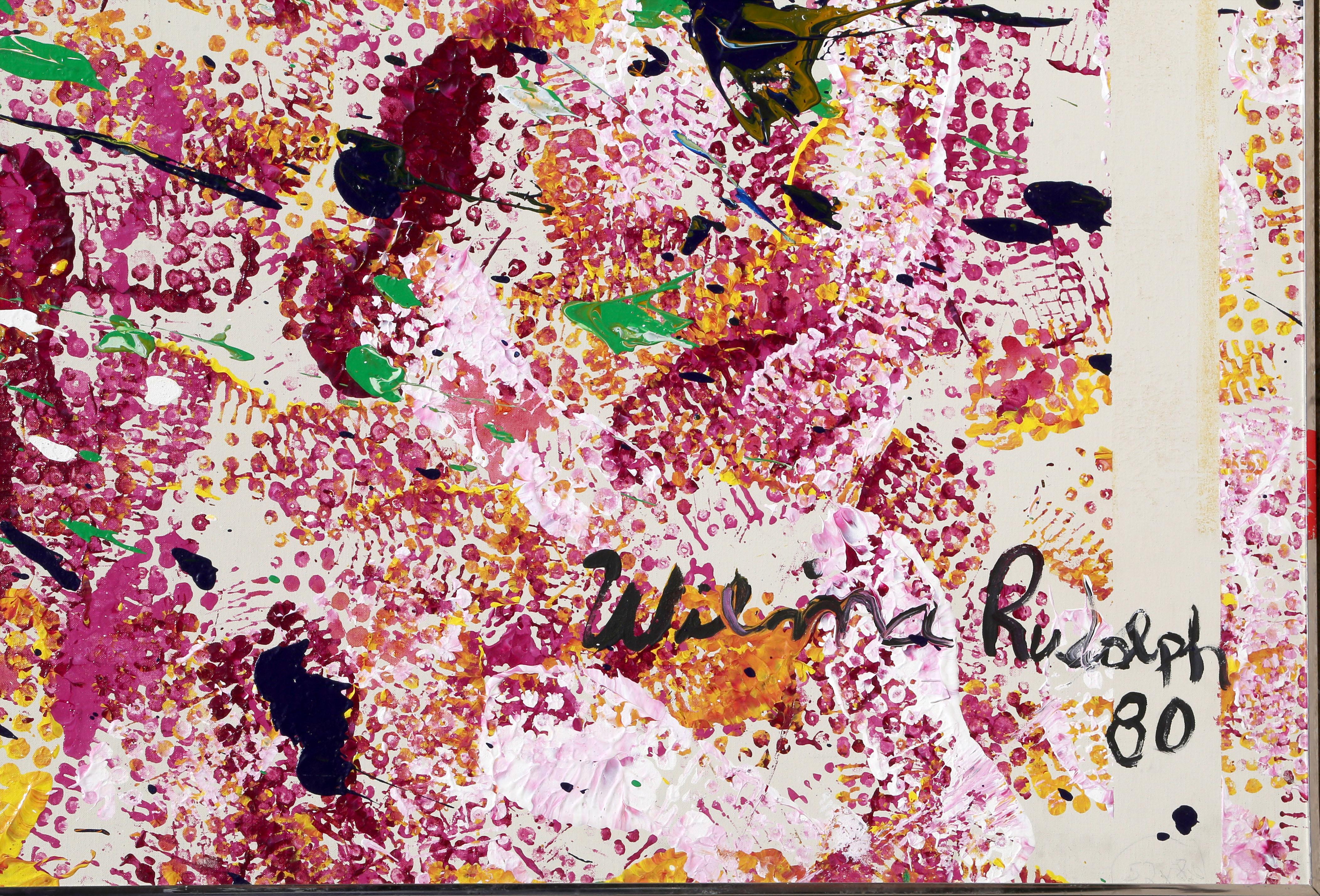 Linea di partenza, pittura acrilica espressionista astratta di Wilma Rudolph in vendita 1