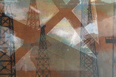 Oil Sentinels, Modern Screenprint by Ginger Osgood