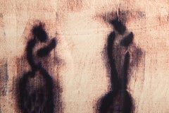 Fils Noir Sur Le Rouge, Modern Screenprint by Christian Jaccard