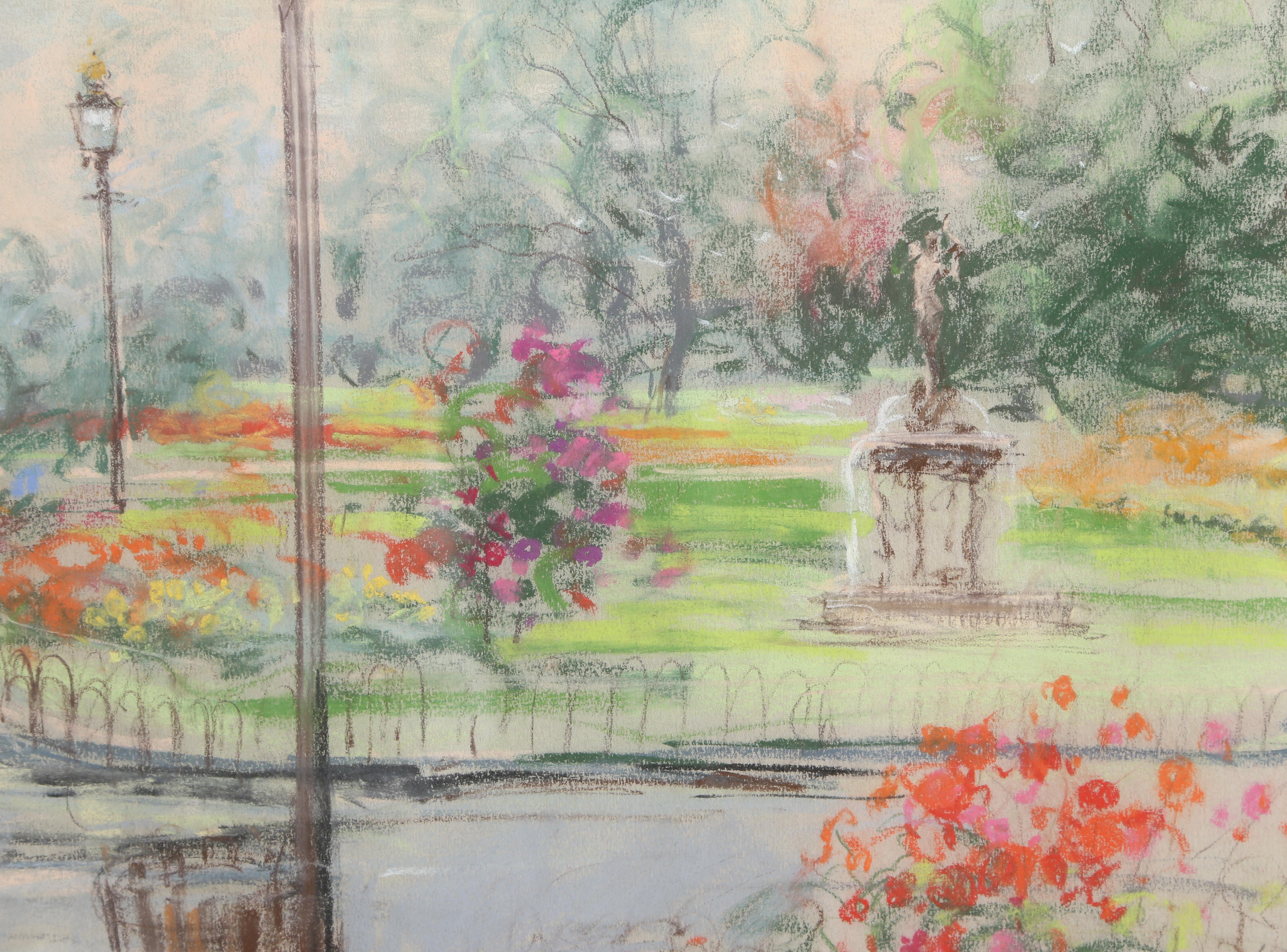 Artist: Kamil Kubik, Czech/American (1930 - 2011)
Title: Central Park
Year: 1987
Medium: Pastel on Paper, signed and dated lower right
Size: 19.5 x 25.5 in. (49.53 x 64.77 cm)
Frame Size: 21.5 x 27 inches