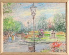 Central Park, Landscape Pastel by Kamil Kubik