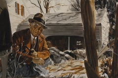 A Man's Mother, Saturday Evening Post Original Watercolor Illustration 1940