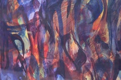 Peinture expressionniste abstraite expressionniste à l'encaustique