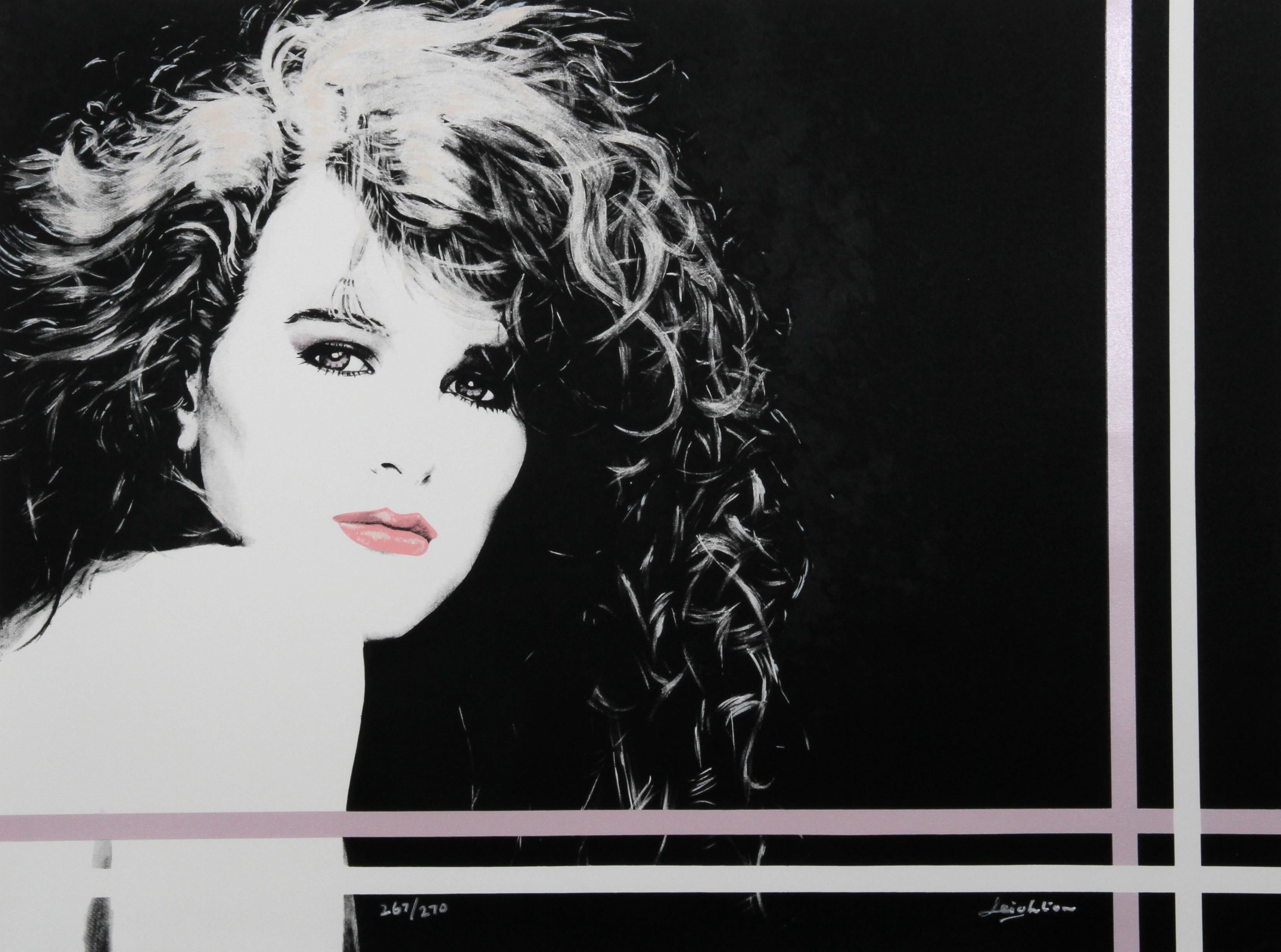 Künstler: Dan Leighton, Amerikaner XX.
Titel: Sheri
Jahr: ca. 1987
Medium: Lithographie, mit Bleistift signiert und nummeriert
Auflage: 267/270
Größe: 30 x 40 Zoll (76,2 x 101,6 cm)