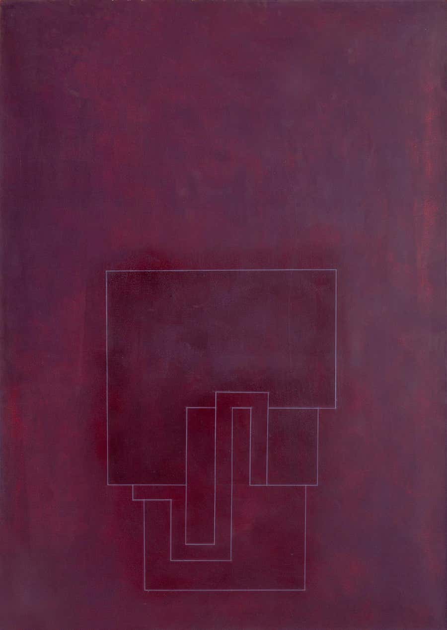 Signatures II, Minimalist Mixed Media Painting by Robyn Denny