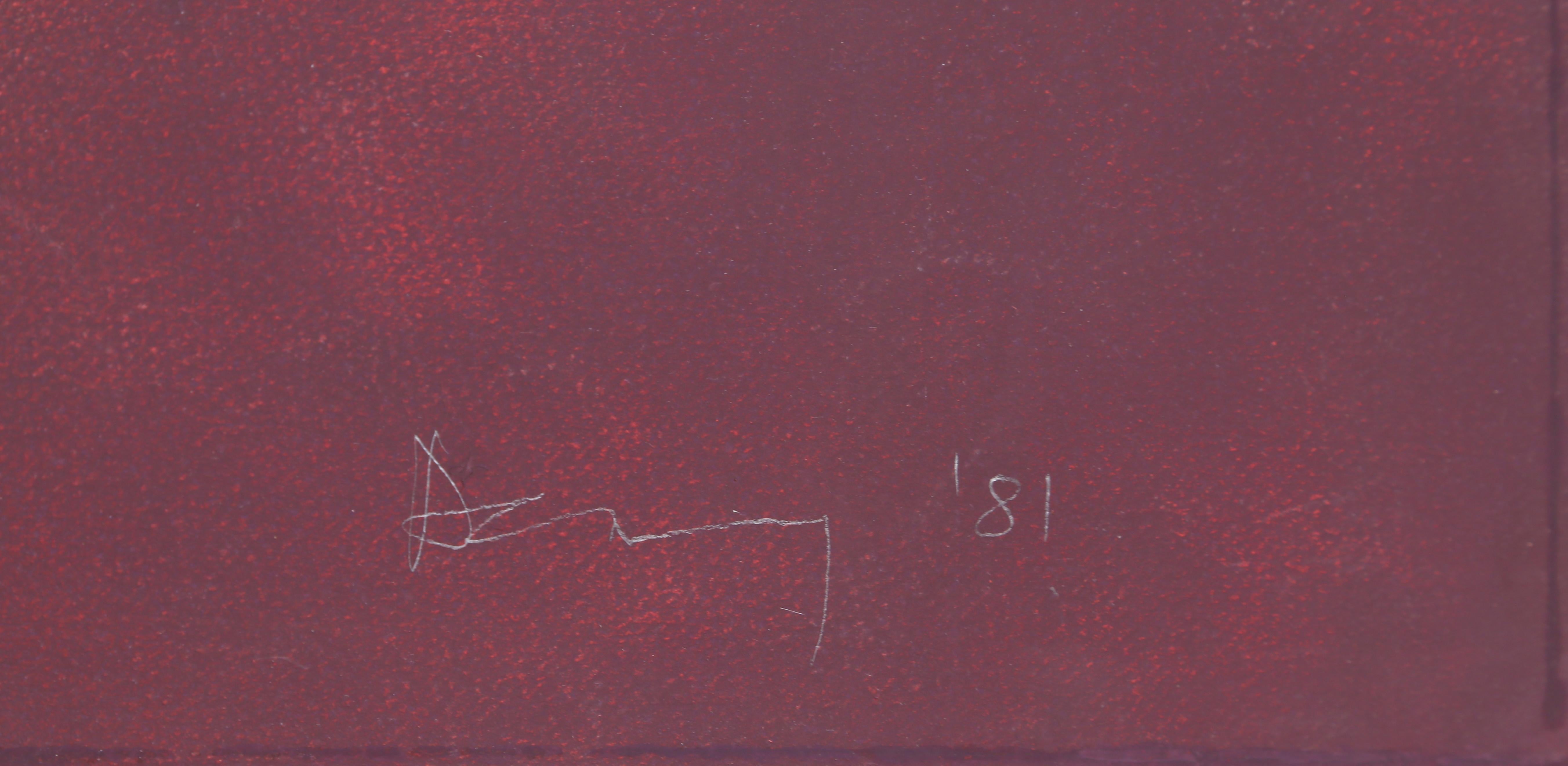 Minimalistisches Gemälde in Mischtechnik von Robyn Denny, Signatures II im Angebot 3