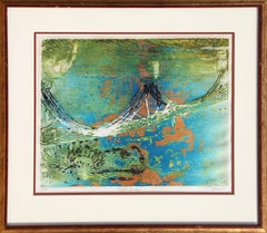 Bridge, Abstract Aquatint Etching by Lawrence Heyman