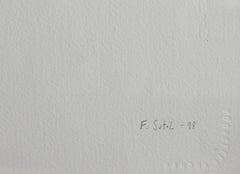 Untitled No. 11, Minimalist Stripe painting by Francisca Sutil