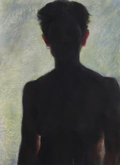 Light, Behind - Pastel d'huile sur papier surréaliste de Mary Joan Waid