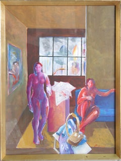 2 Nue Numa Sela, Pintura de Benjamin Silva 1967