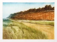 Retro Beach Road, Landscape Etching by Harvey Kidder