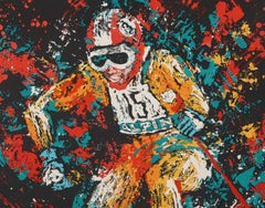 Down Hill Skier, Pop Art Screenprint by Len Rosolio