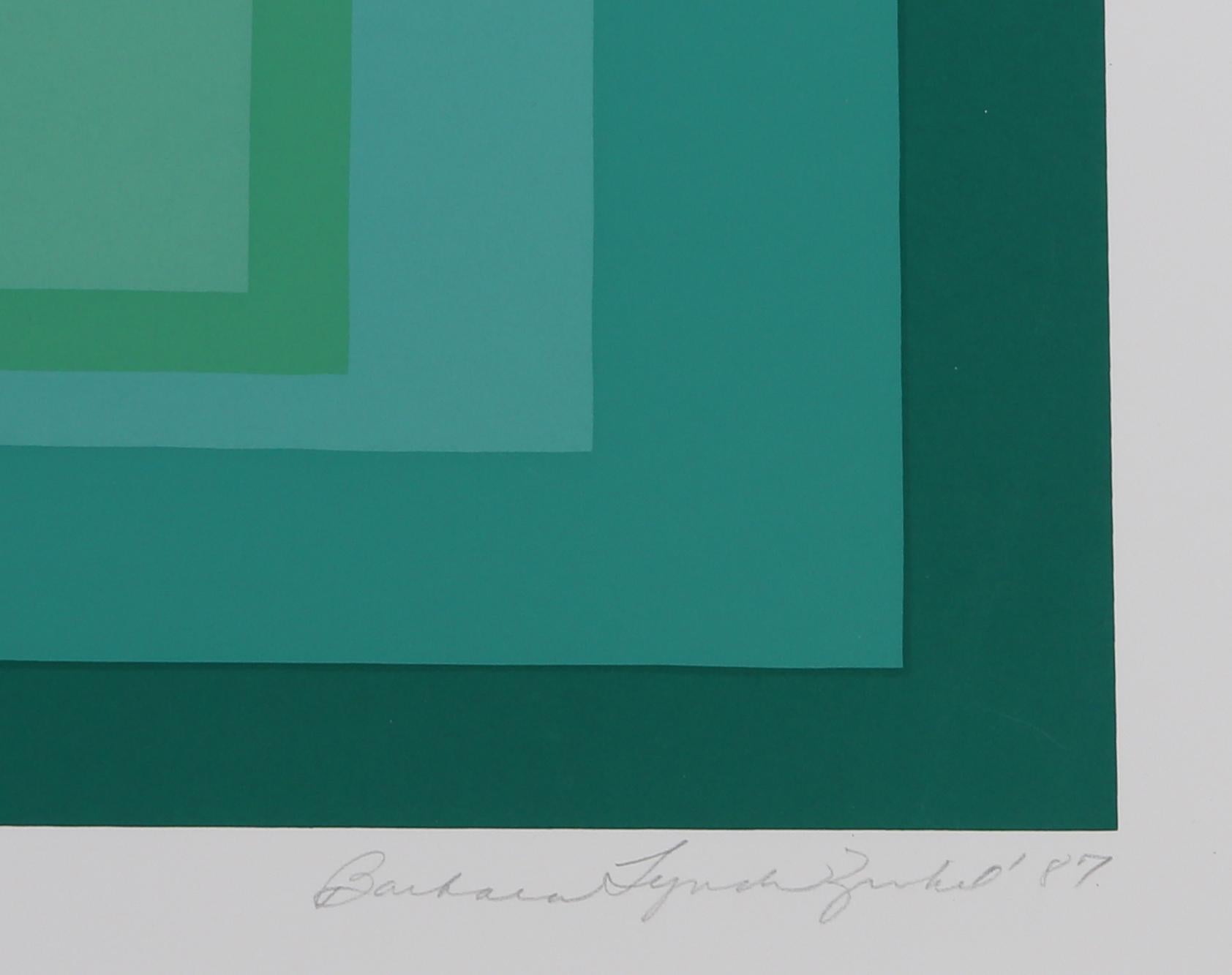 Homage to the Square (Summer) - Minimalist Print by Barbara Lynch Zinkel