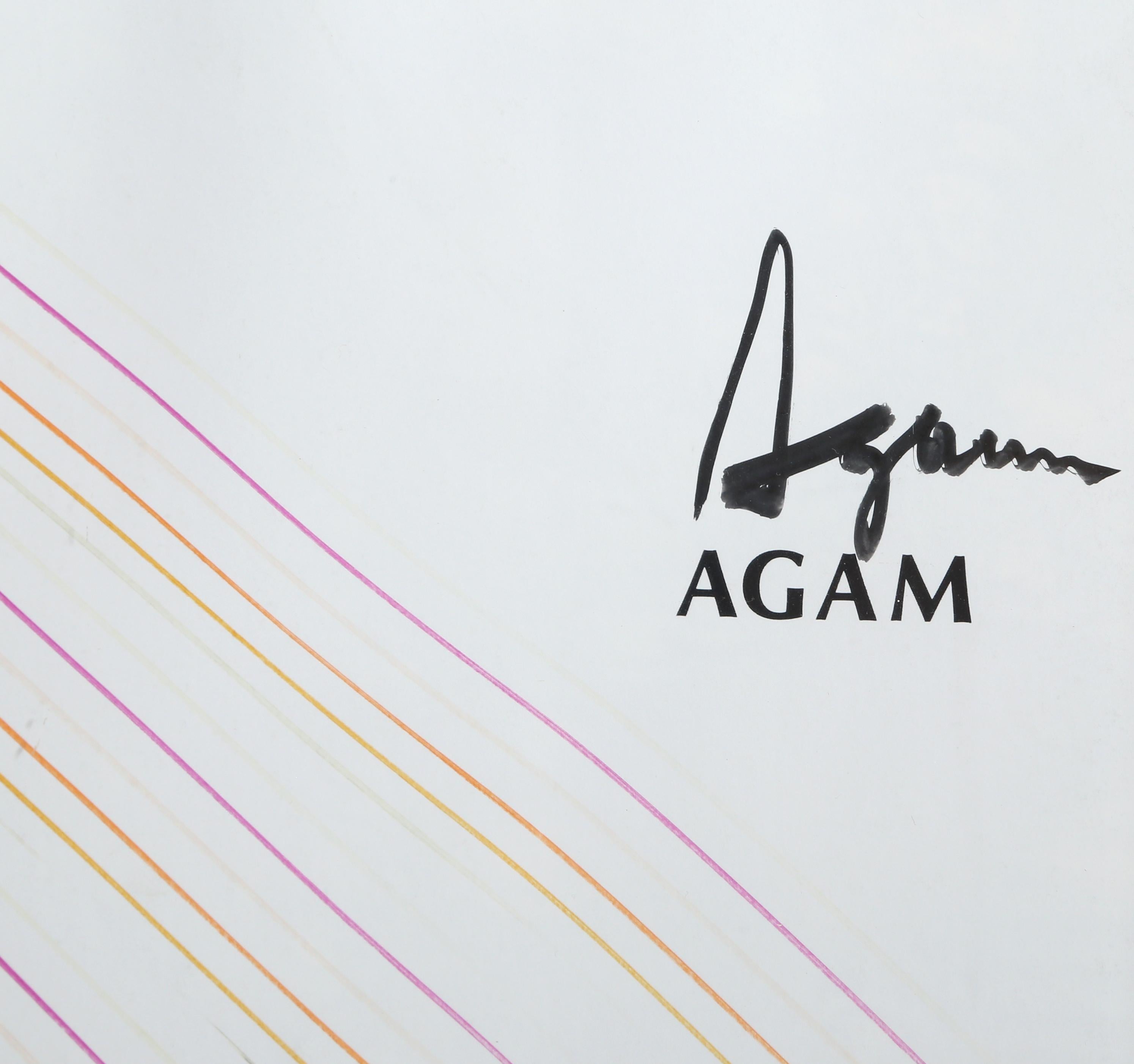 Beyond the Visible, Original Marker Drawing by Agam - Art by Yaacov Agam