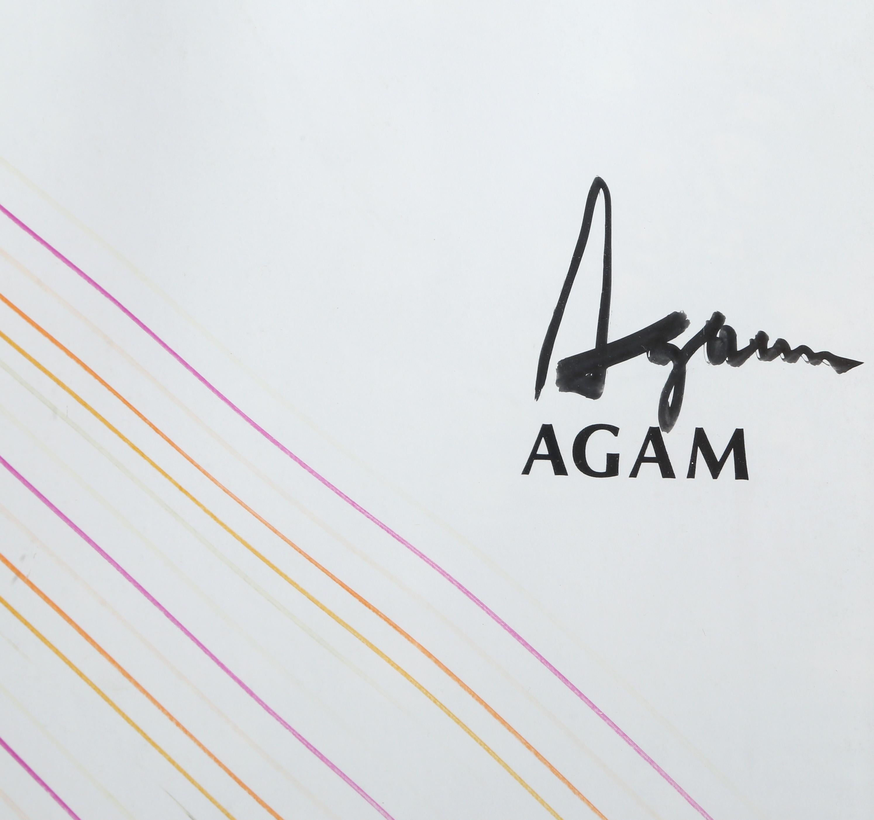 Oltre il visibile, disegno originale a pennarello di Agam - Art di Yaacov Agam