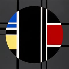 Serigrafia astratta geometrica De Stijl di Jean Gorin 1970
