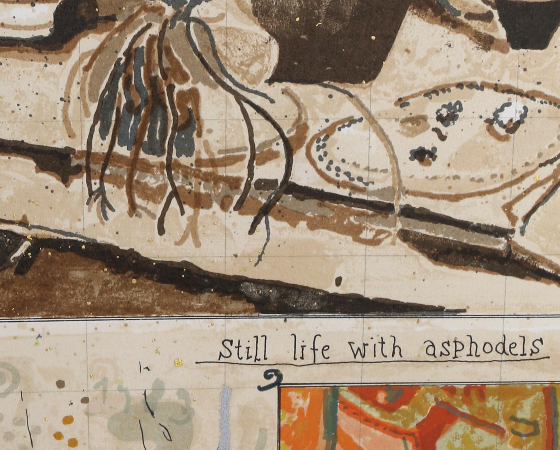 Naturaleza muerta con Asphodel, Litografía moderna de Michael Eisemann en venta 1