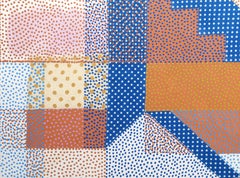 House and Sky, Geometrisches abstraktes Acrylgemälde von Murray Reich