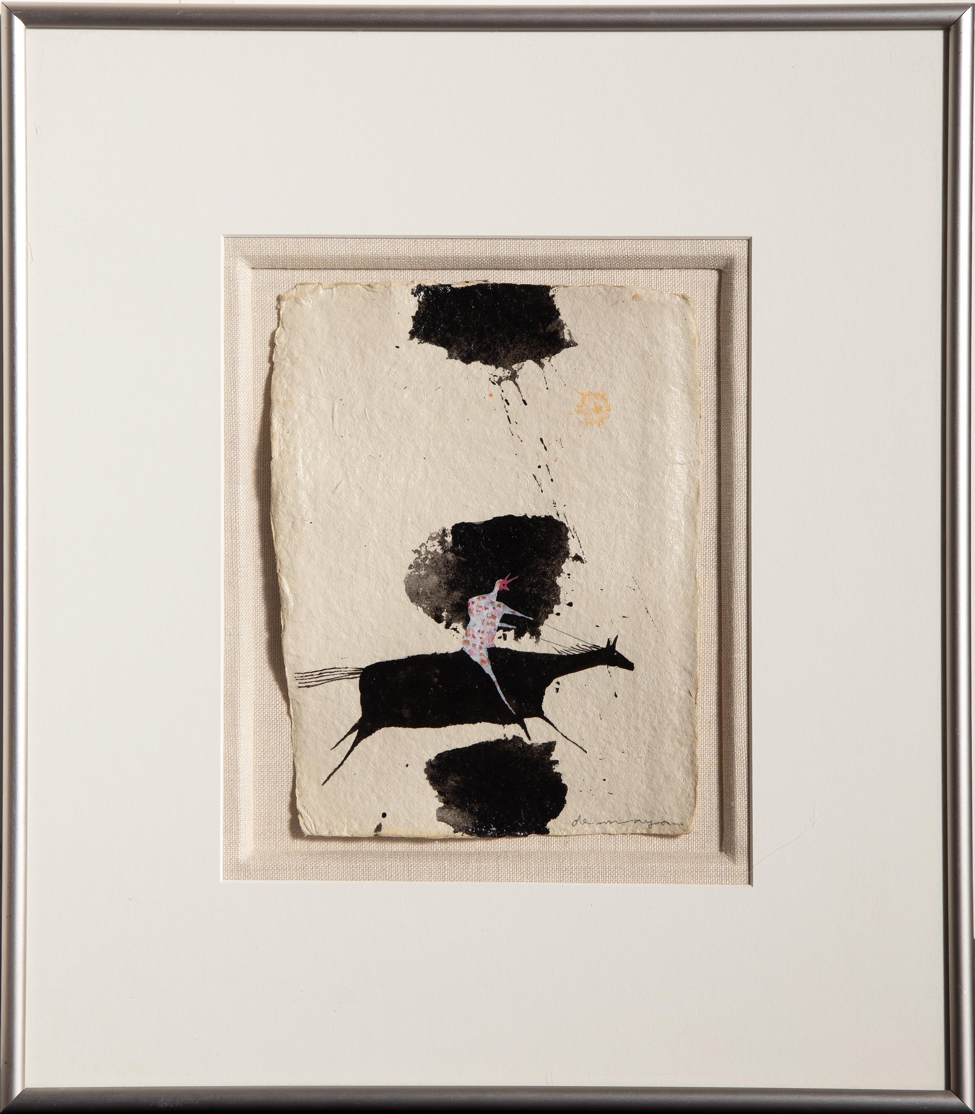 Ganado
Louis de Mayo, estadounidense (1926-2016)
Tinta sobre papel, firmado a lápiz abajo a la derecha
Tamaño: 20,96 x 15,88 cm (8,25 x 6,25 pulg.)
Tamaño del marco: 16,25 x 14,25 pulgadas
