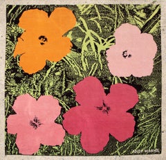 Flores, Alfombra Pop Art Tapiz de lana de Andy Warhol