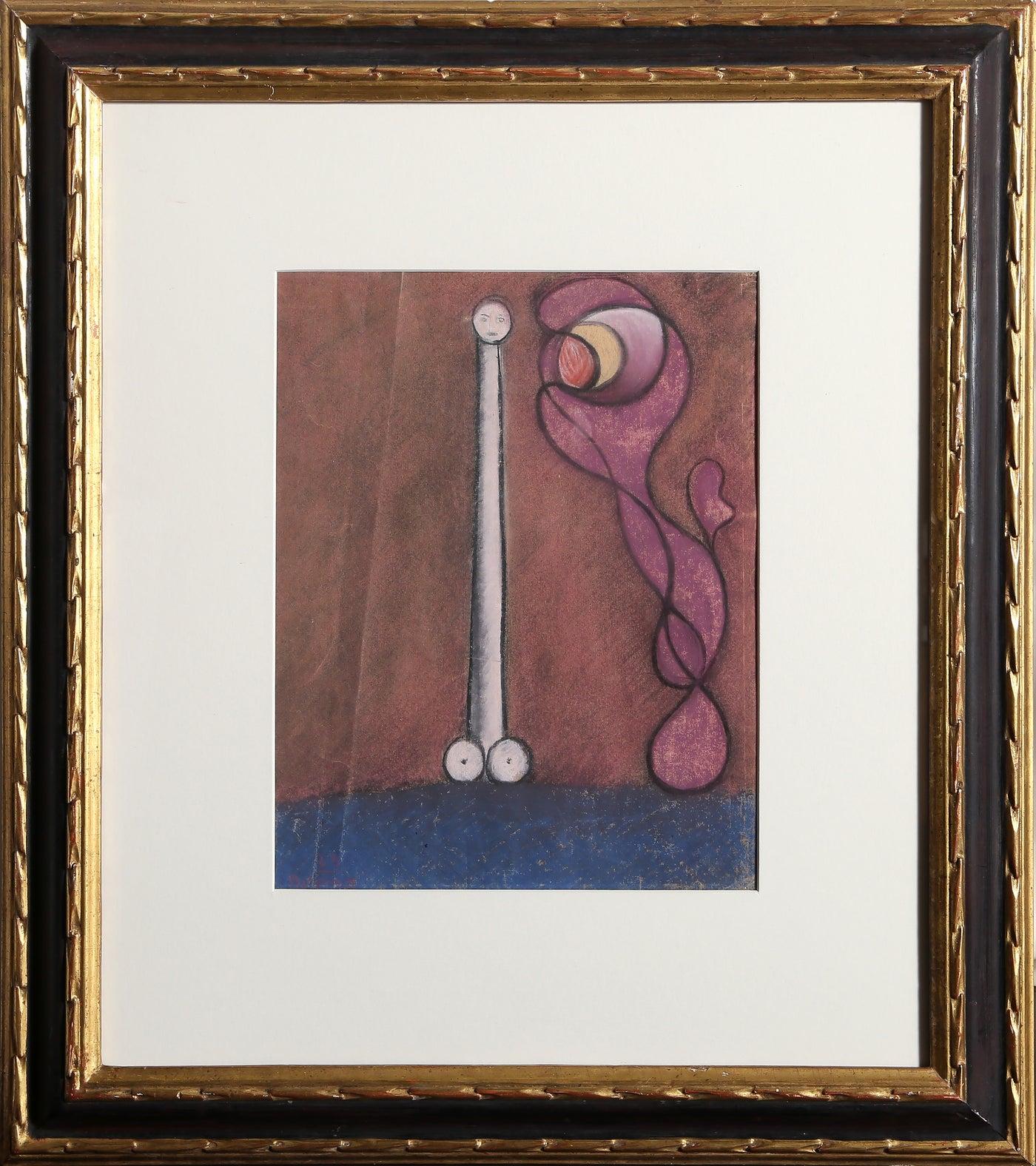 Column, 1933, Pastel cubiste sur papier de Benjamin Benno