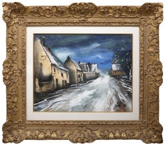 Route de Village, dipinto impressionista originale di Maurice Vlaminck