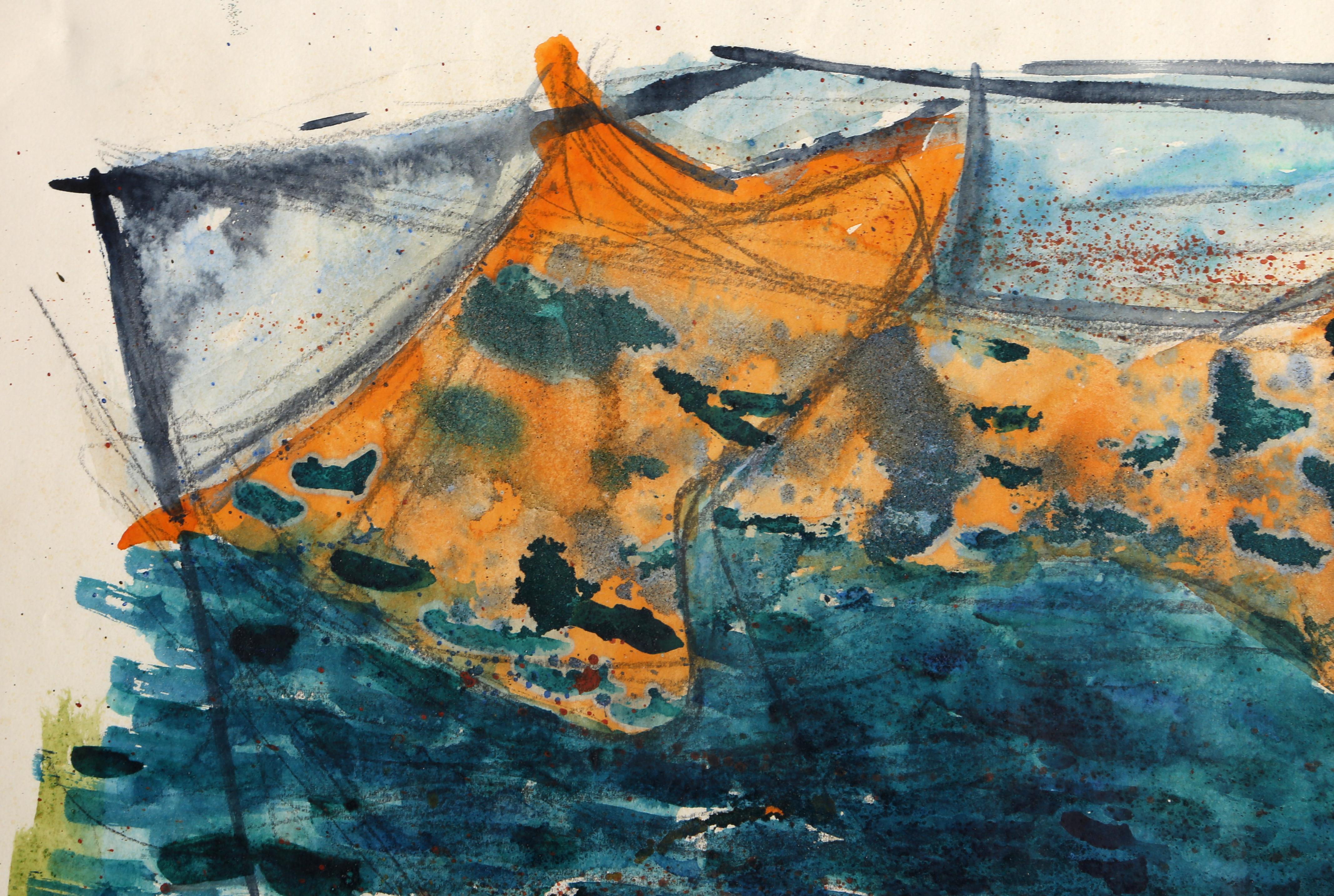 Abstract #4, Contemporary Watercolor by Chris Ritter For Sale 1
