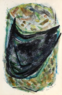 Vintage Abstract #5, Watercolor Painting on Paper by Chris Ritter