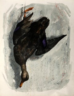 Vintage Hanging Duck, Watercolor by Chris Ritter