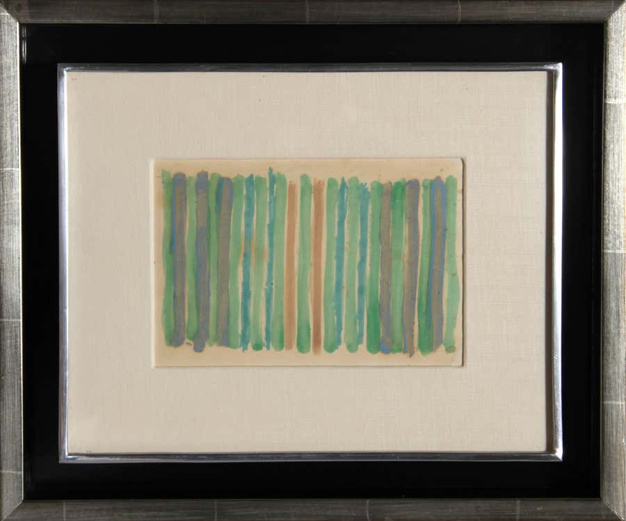 Stripes, Watercolor by Kenneth Noland circa 1965
