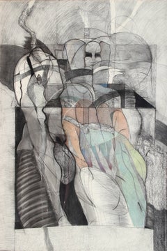 La reina y el caballo, técnica mixta grande de Michael Platt