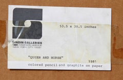 Queen and Horse, Large Mixed Media by Michael Platt