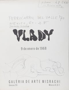 Vlady en la Galería de Arte Misrachi, Dibujo en tinta de Vladimir "Vlady" Kibalchich