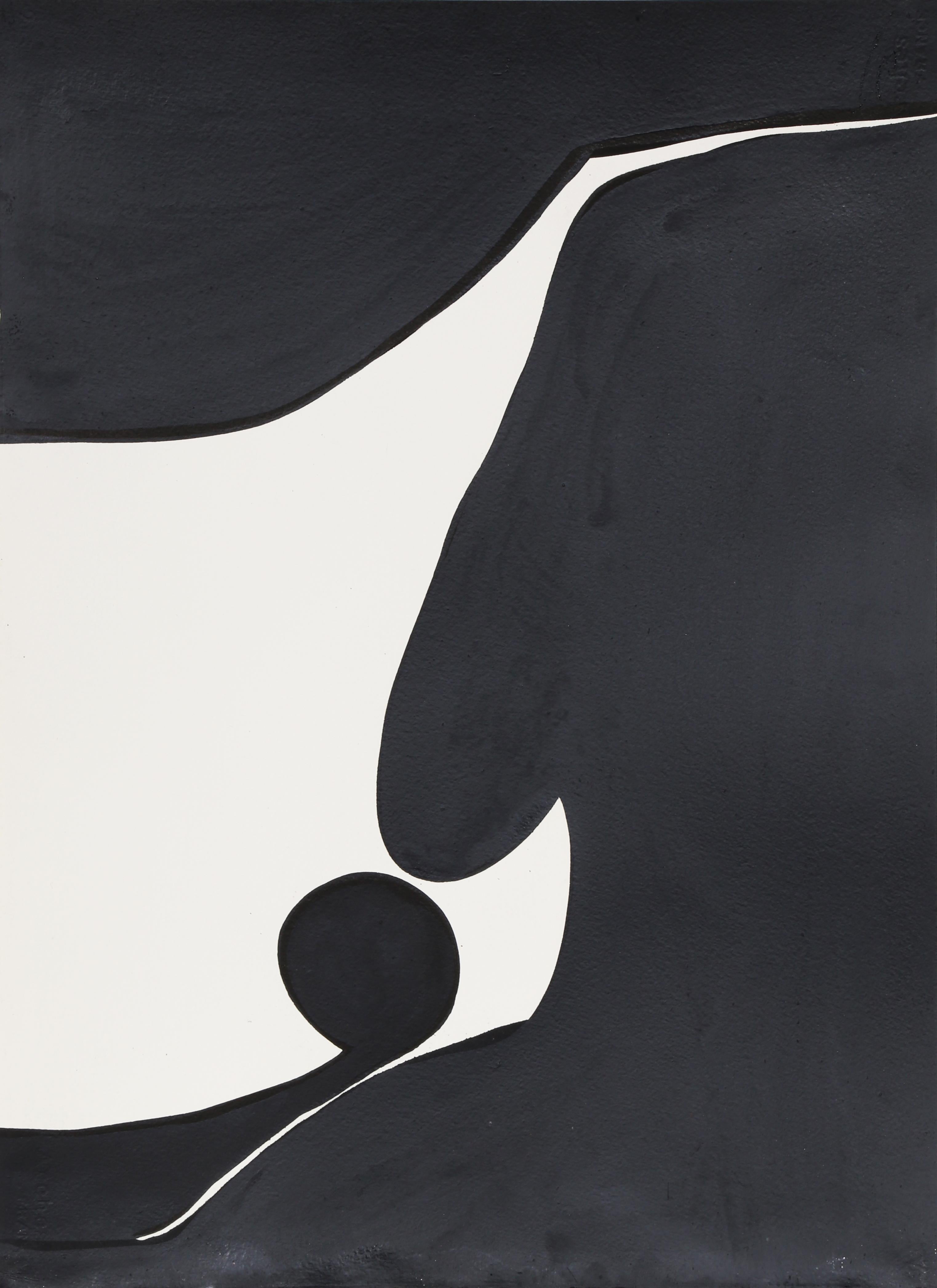 A graceful movement of black ink across a white paper background. This simple abstraction by Geri Taper is signed, titled, and dated in pencil.

Black and White
Geri Taper, American (1929–2004)
Date: 1974
Ink on Arches, signed, titled and dated in