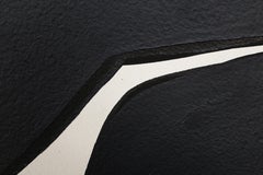 Blanco y negro, obra abstracta sobre papel de Geri Taper