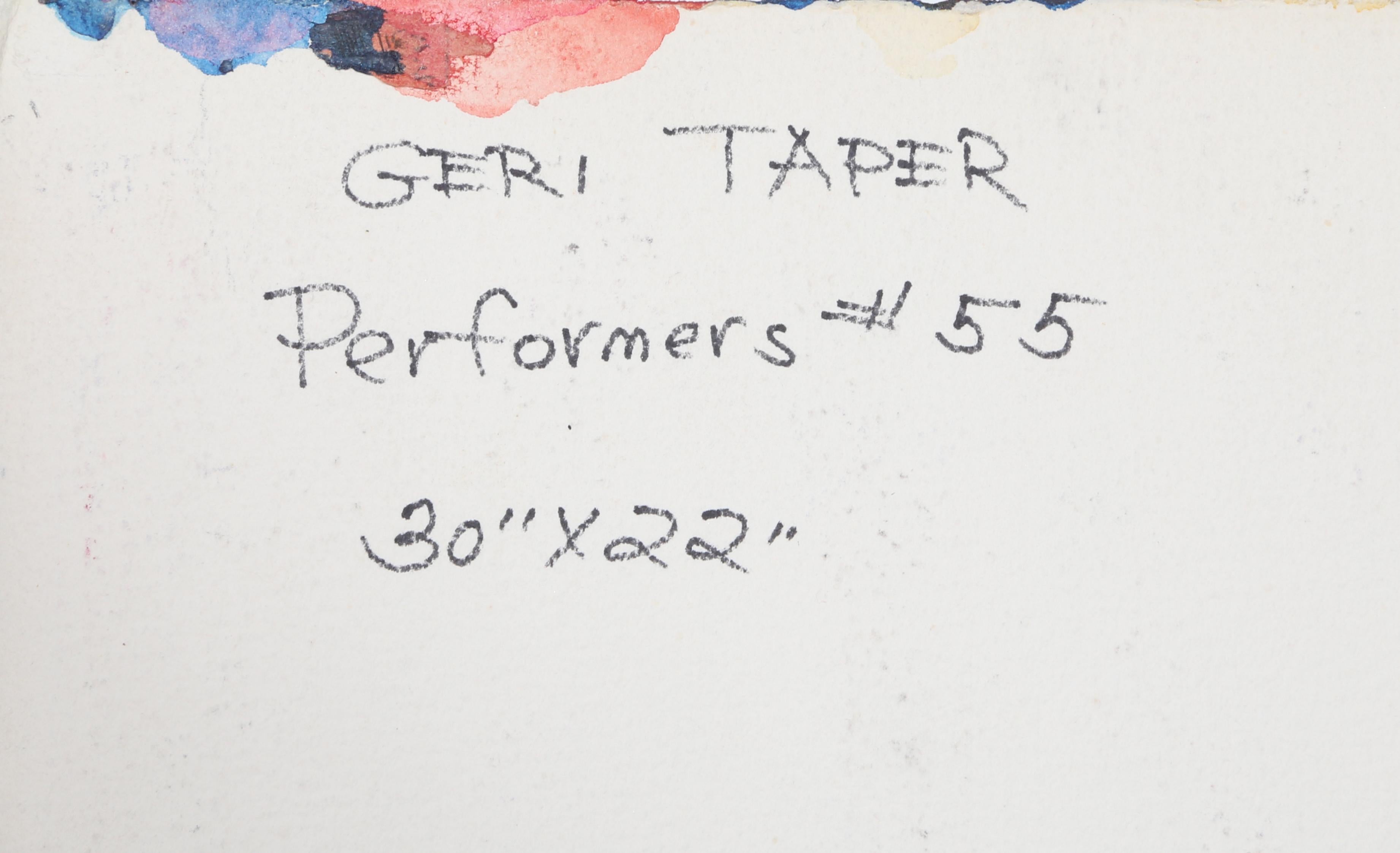 Performers, Abstract Work on Paper by Geri Taper For Sale 3
