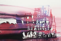 Cityscape, Abstrakte Arbeit auf Papier von Geri Taper