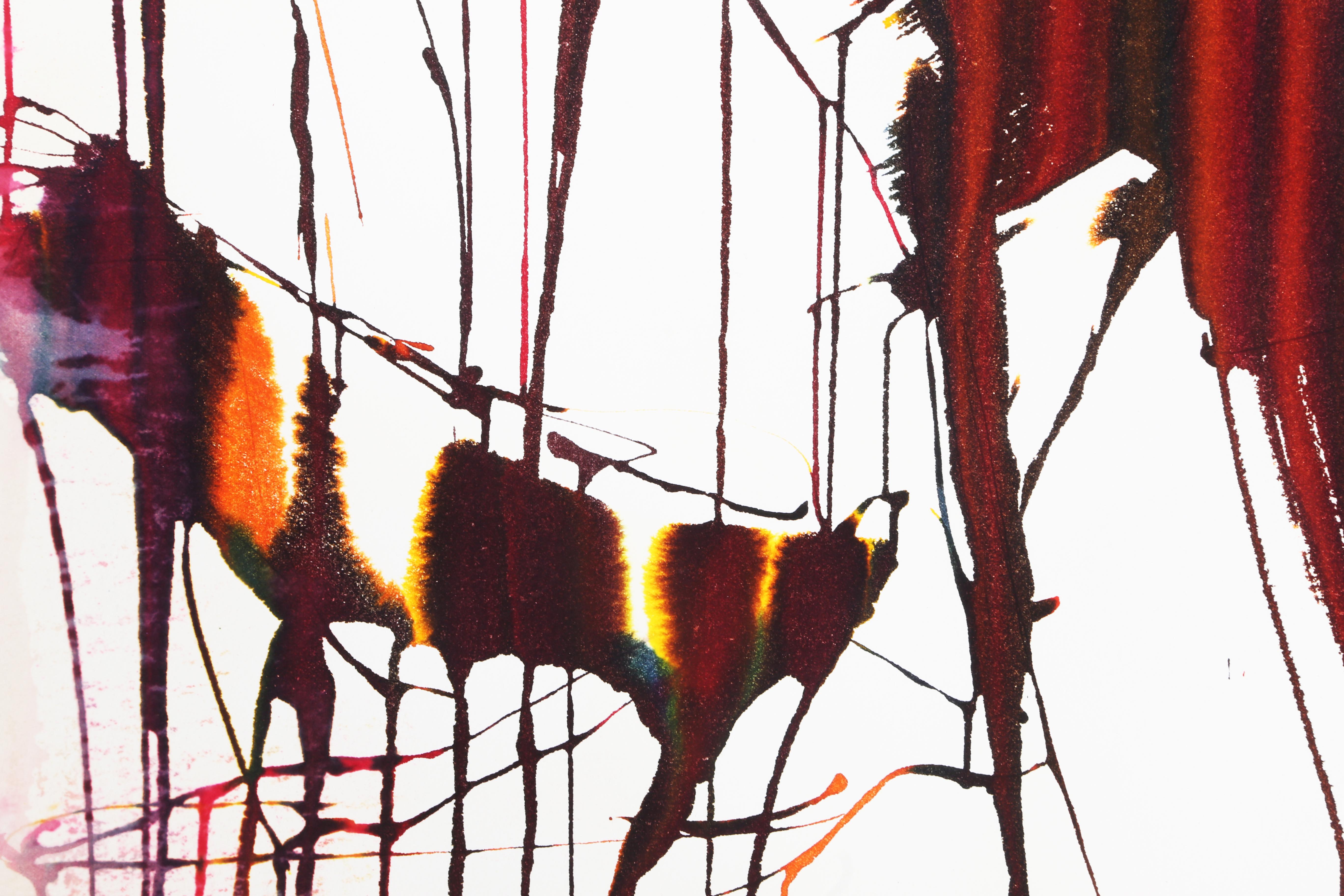 Glitch, Abstract Work on Paper by Geri Taper For Sale 1