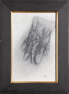 Glove, Signed Graphite Drawing by Bruno Bruni