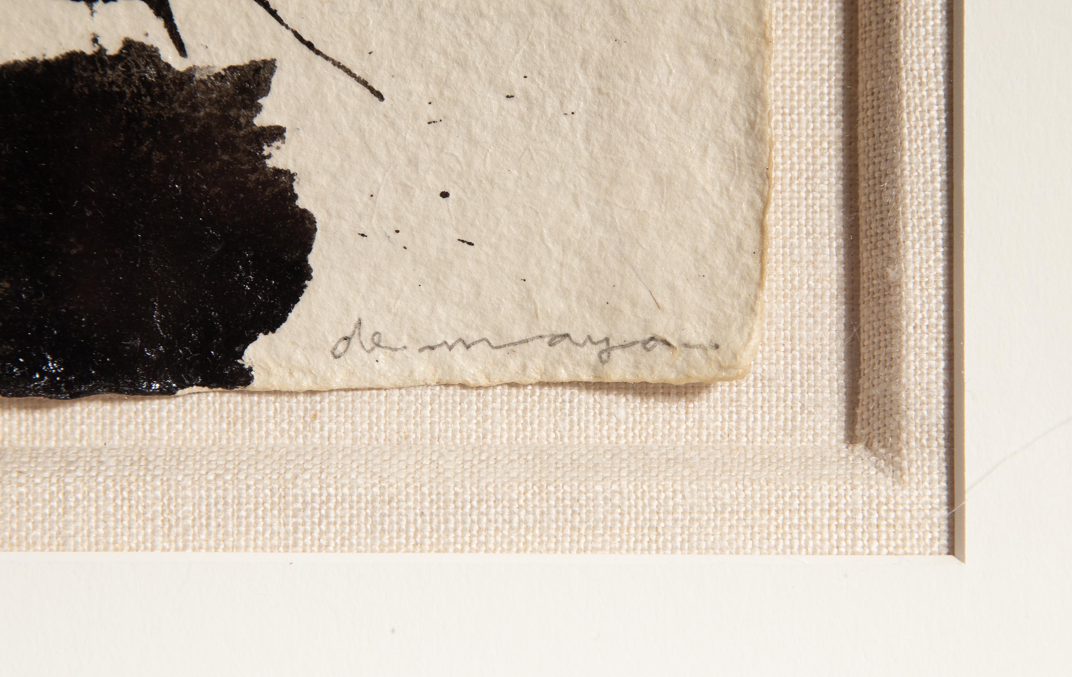 Vieh
Louis De Mayo, Amerikaner (1926-2016)
Tusche auf Papier, rechts unten mit Bleistift signiert
Größe: 8,25 x 6,25 Zoll (20,96 x 15,88 cm)
Rahmengröße: 16,25 x 14,25 Zoll