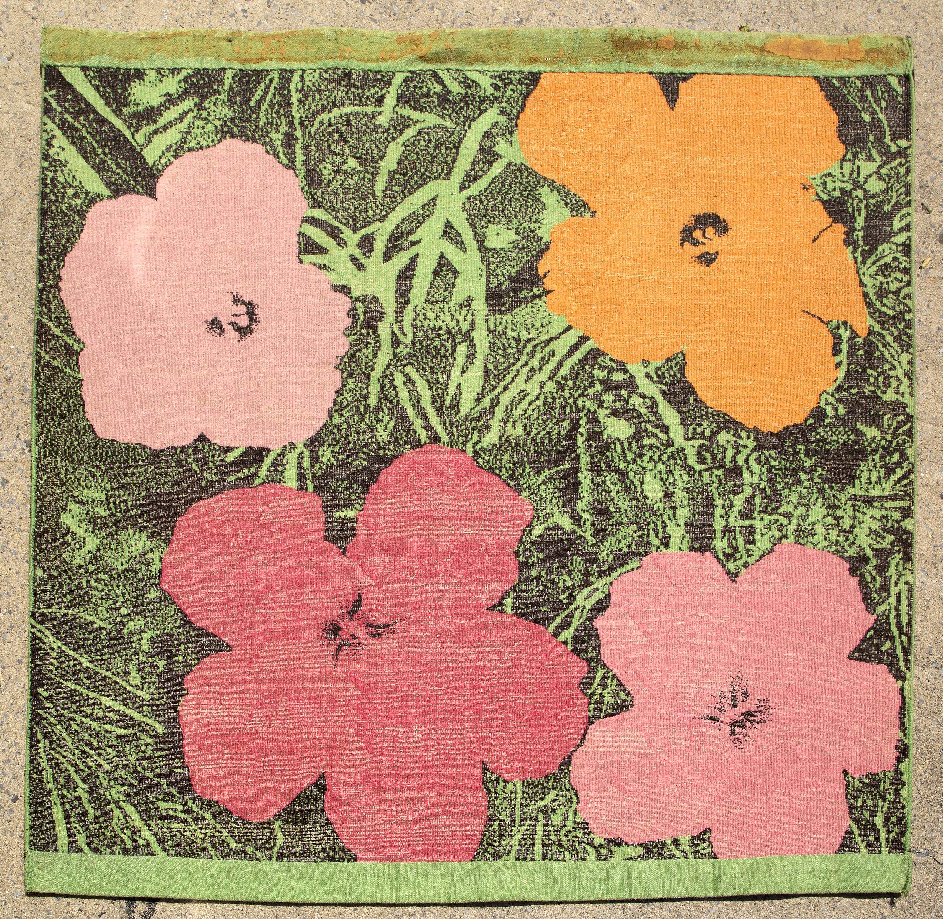 Fiori, arazzo in lana Pop Art di Andy Warhol in vendita 3