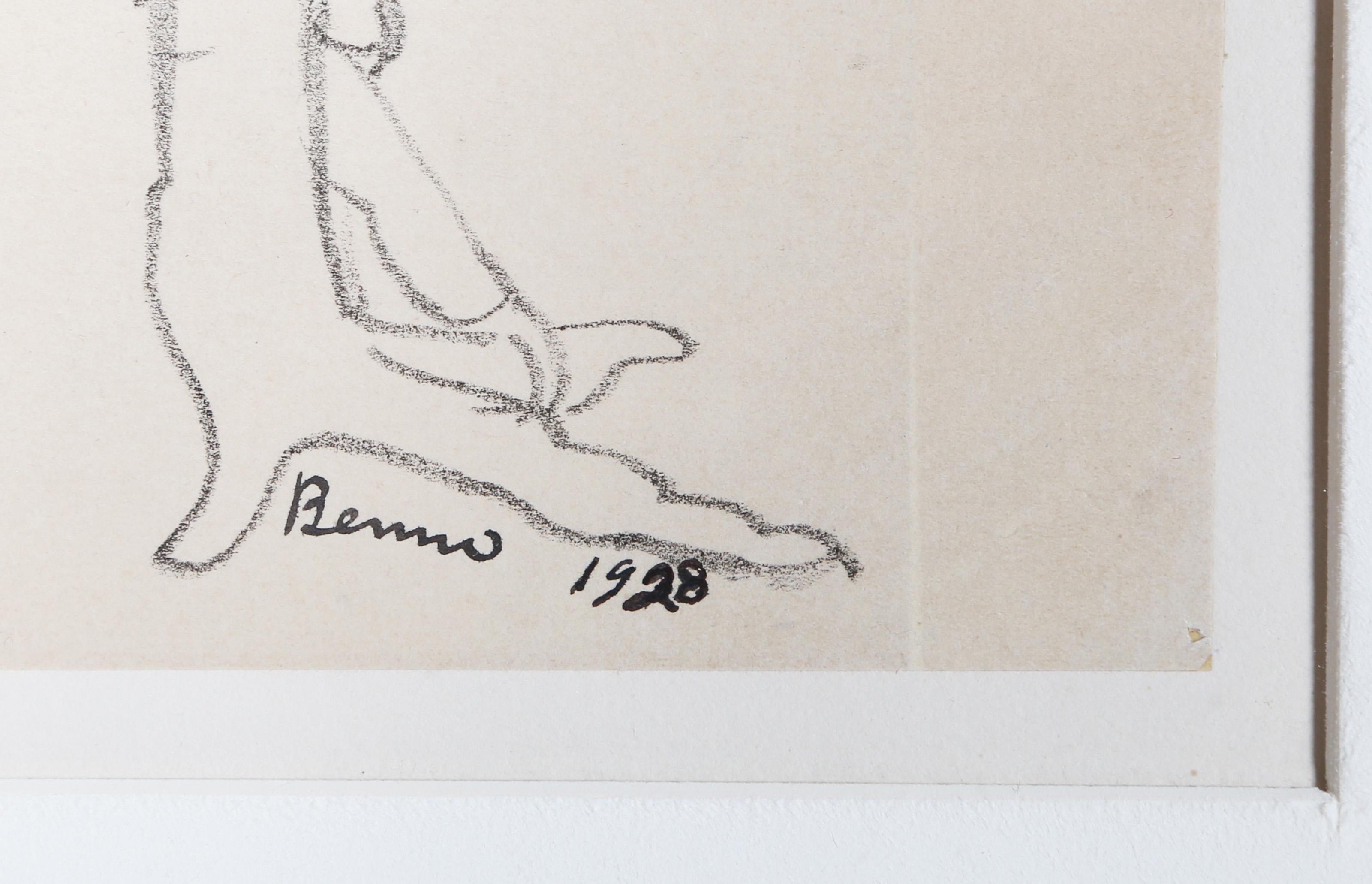 Sketch of birds by cubist artist Benjamin Benno. The image features several detailed studies of peacocks.


Birds
Benjamin Benno, American (1901–1980)
Date: 1928
Graphite on Paper, signed lower right
Size: 16.5 x 12.5 in. (41.91 x 31.75 cm)
Frame
