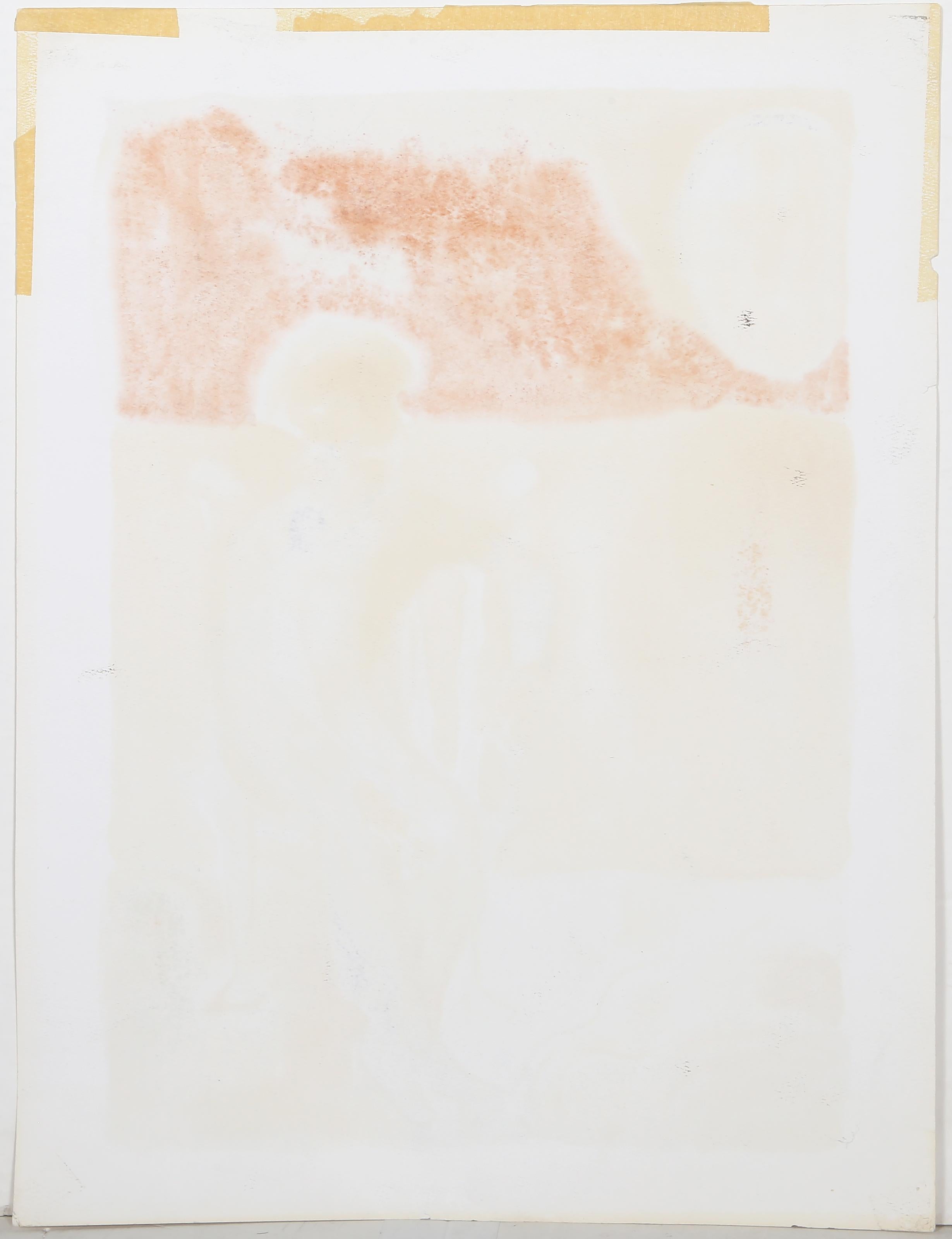 Hombre sentado, 1978, Arte popular Acuarela y grafito de David Schwab en venta 3