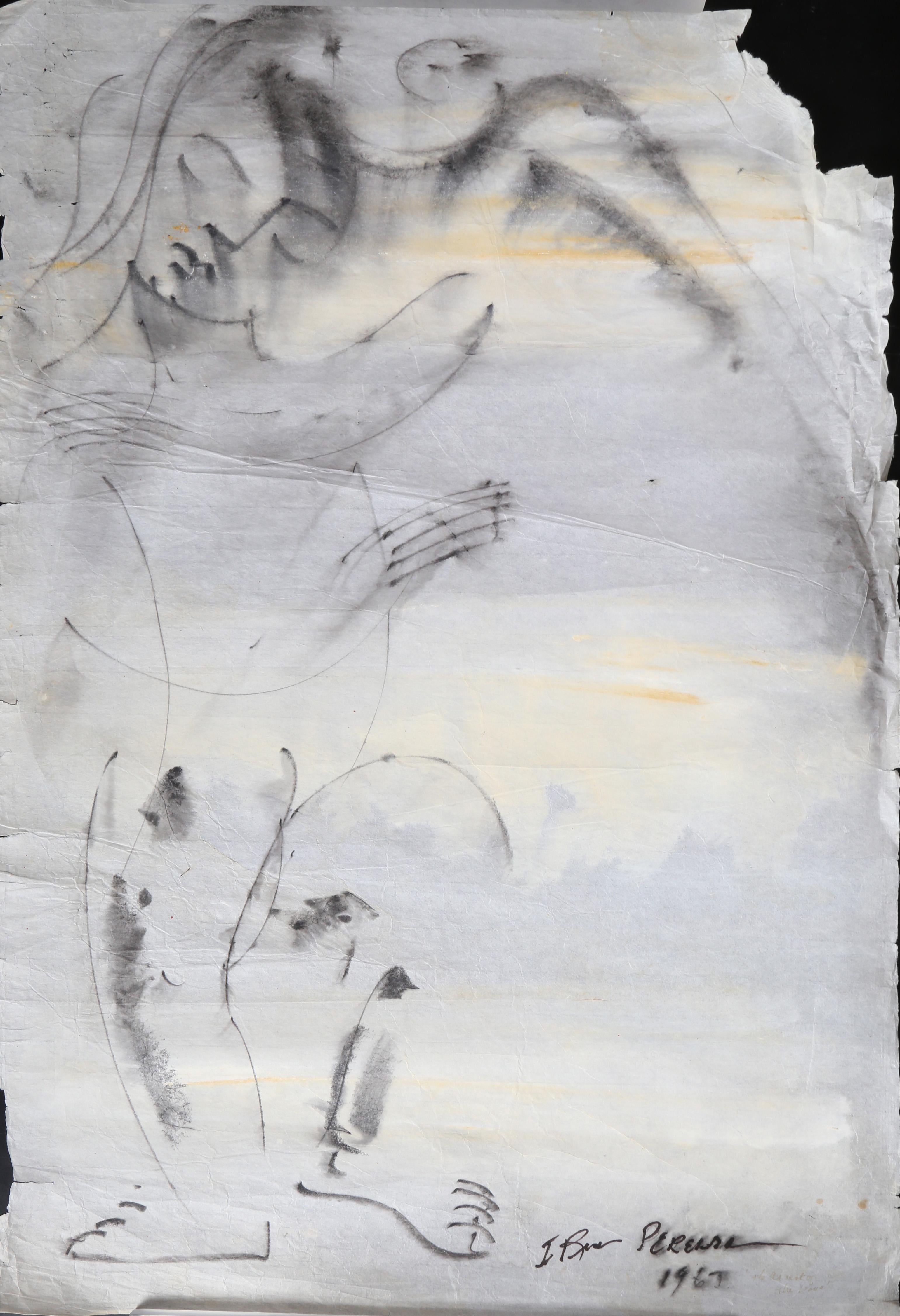 El descenso de la paloma
Irene Rice Pereira, estadounidense (1902-1971)
1967
Pastel sobre papel de arroz, firmado y titulado a rotulador, fechado al pastel
39 x 24.75 in. (99.06 x 62.87 cm)