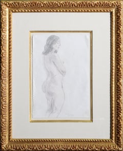 Femme nue debout (26), aquarelle et crayon sur papier de Raphael Soyer
