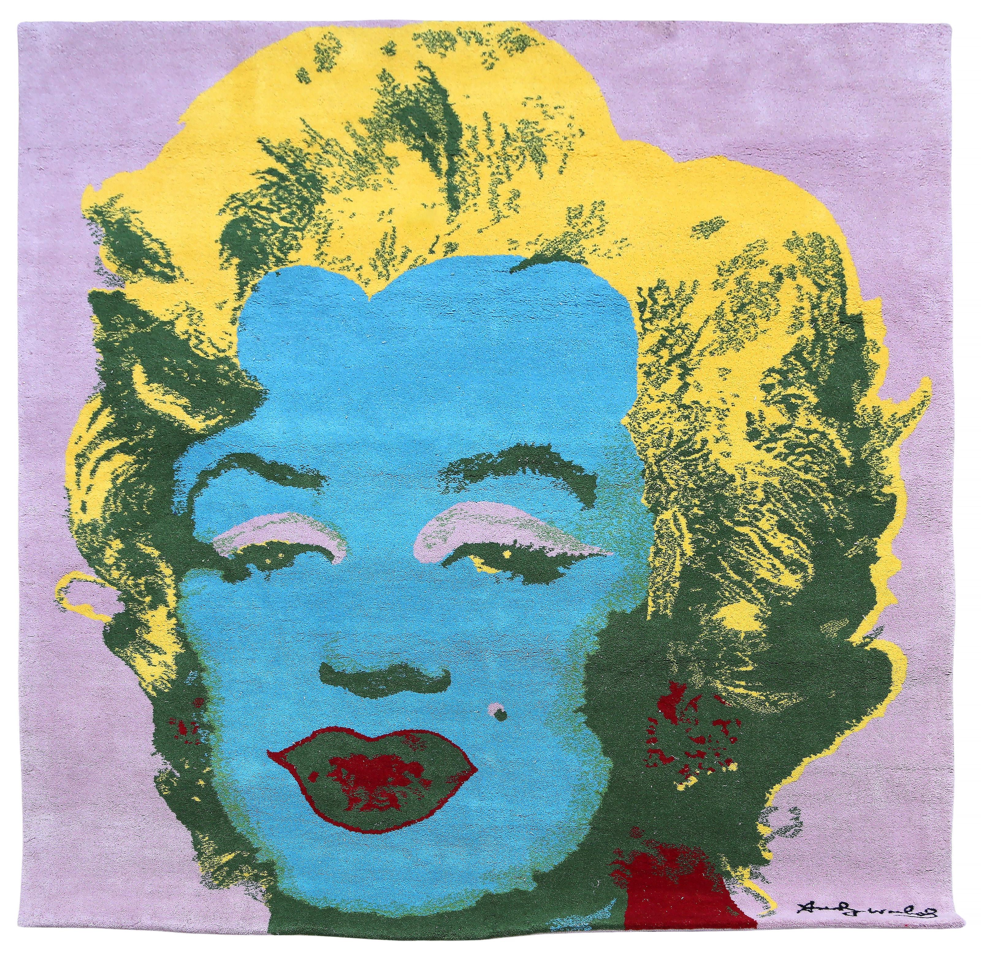Marilyn, arazzo in lana Pop Art dopo Andy Warhol (after) Andy Warhol