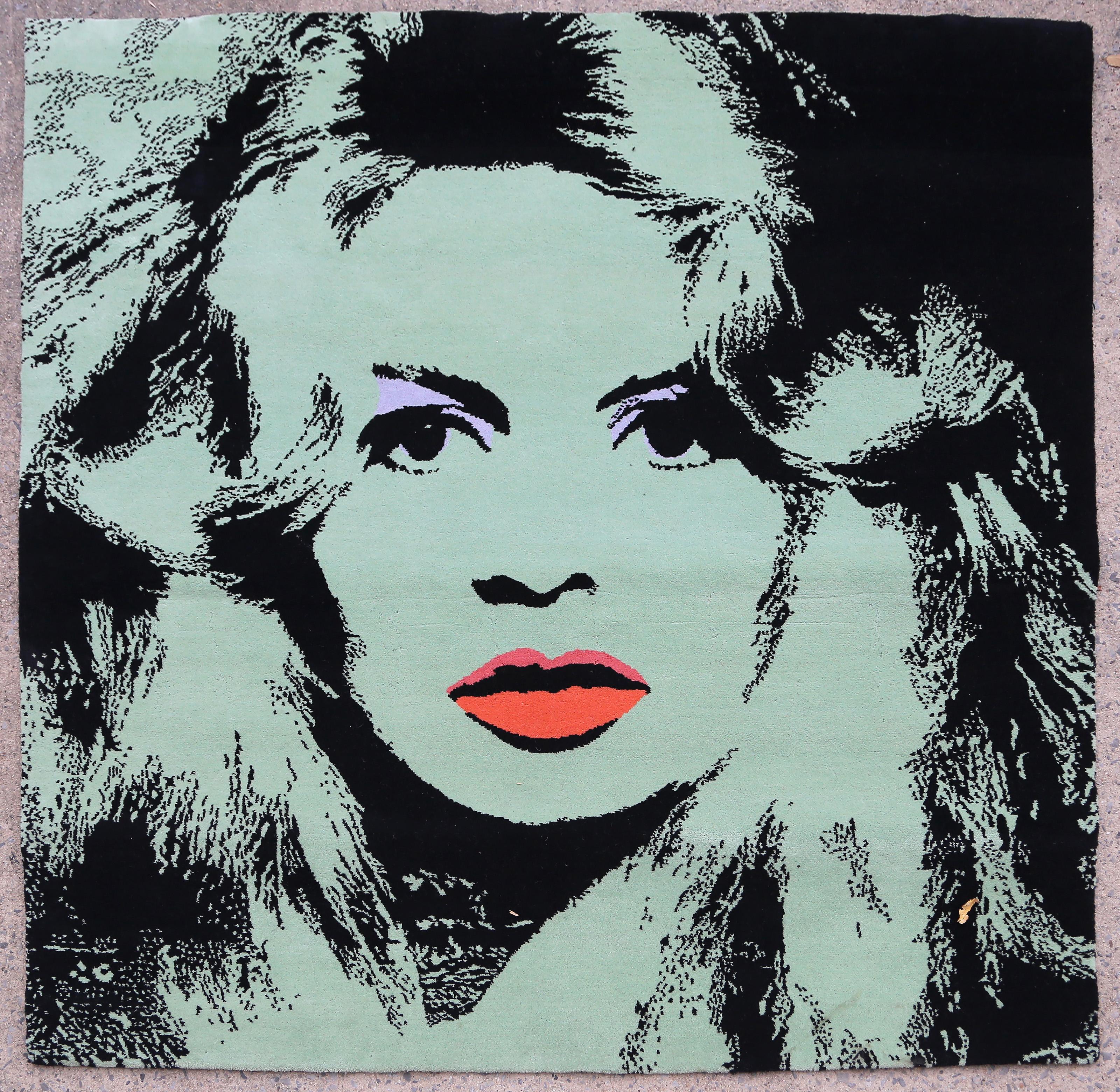 Bridgett Bardot, arazzo in lana Pop Art (after) Andy Warhol