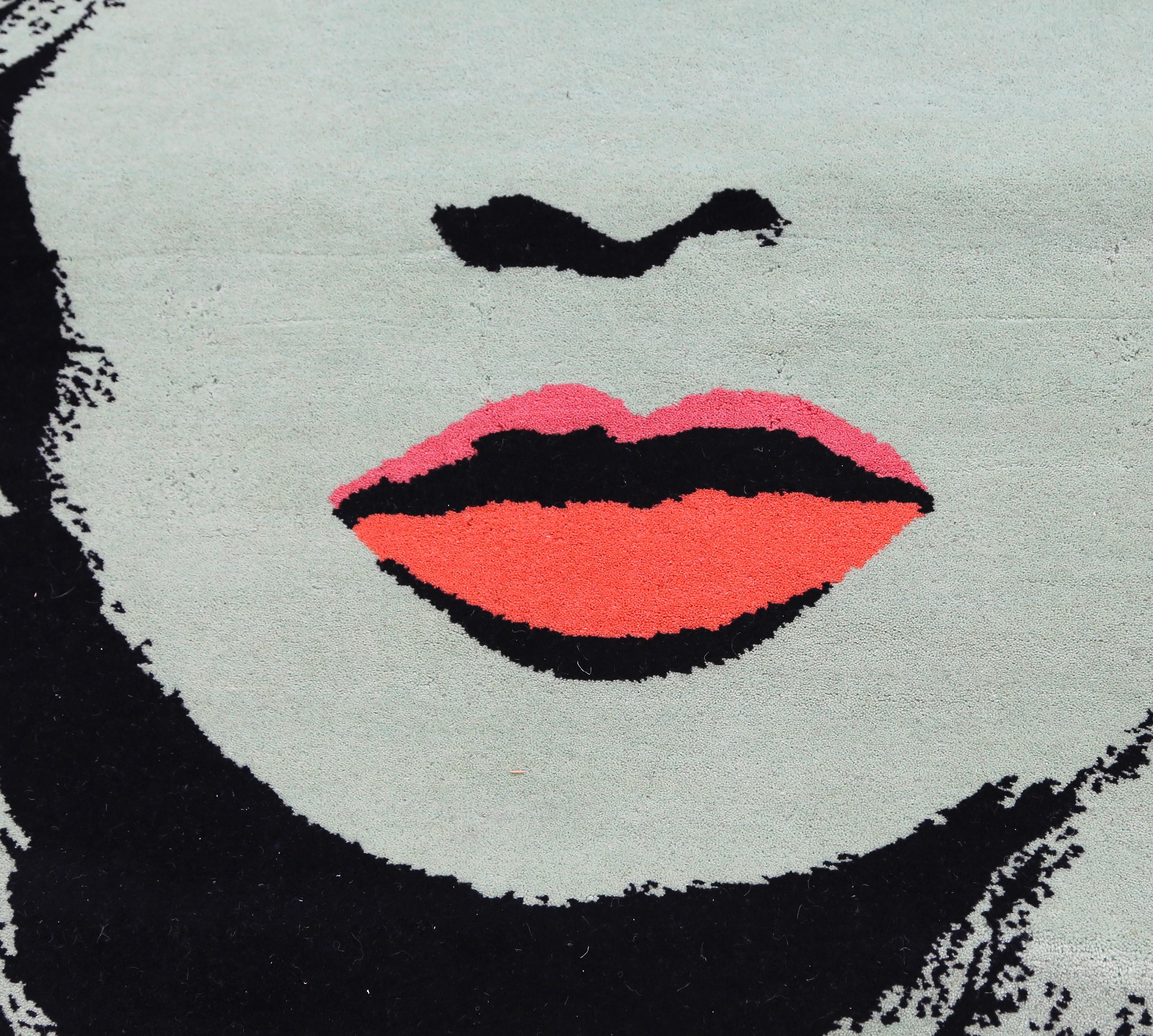 Bridgett Bardot, Pop Art Woolen Rug Tapestry after Andy Warhol For Sale 3