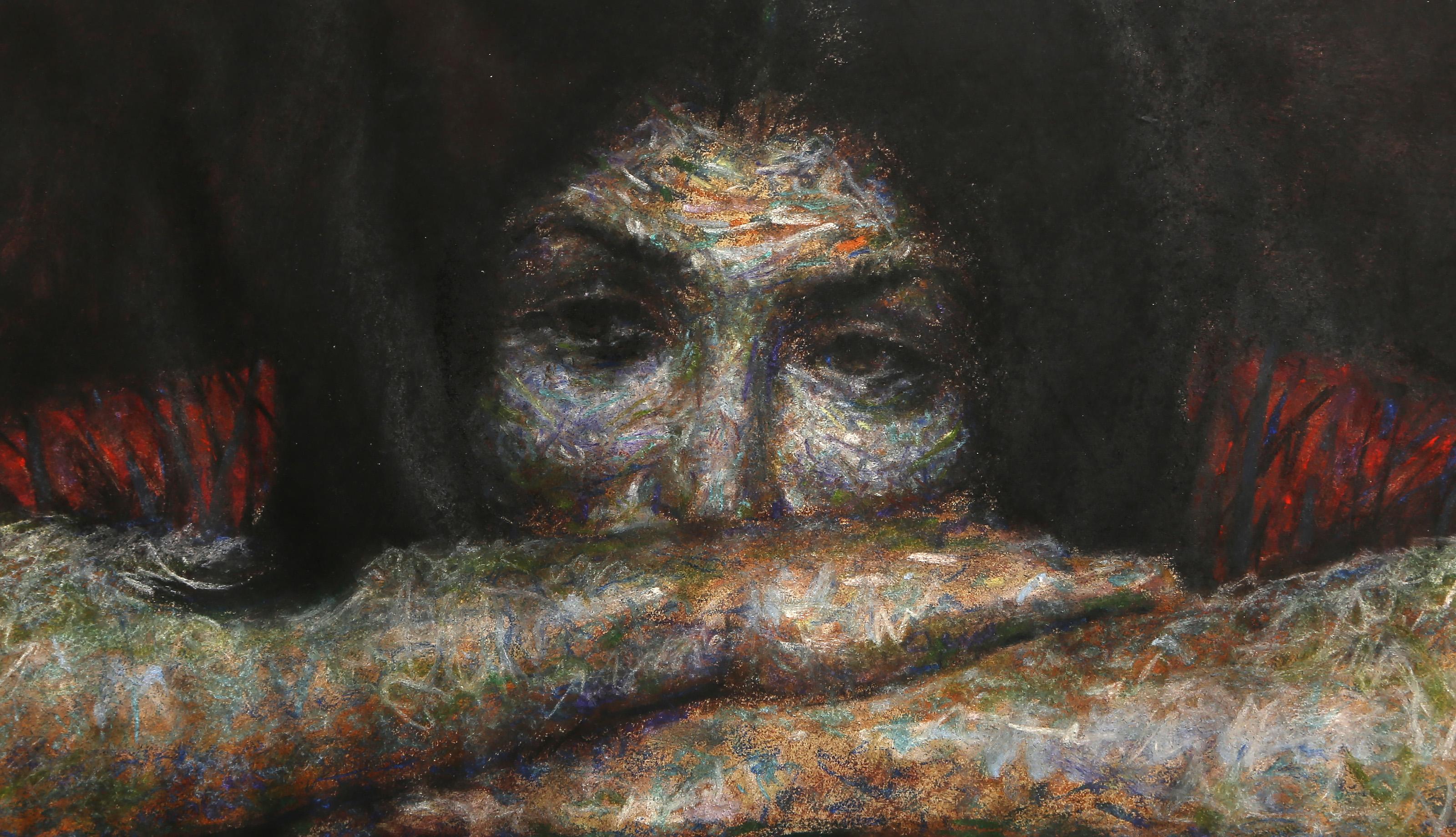 Resting Girl, Modernes Pastell auf Papier von Joseph Hirsch im Angebot 1